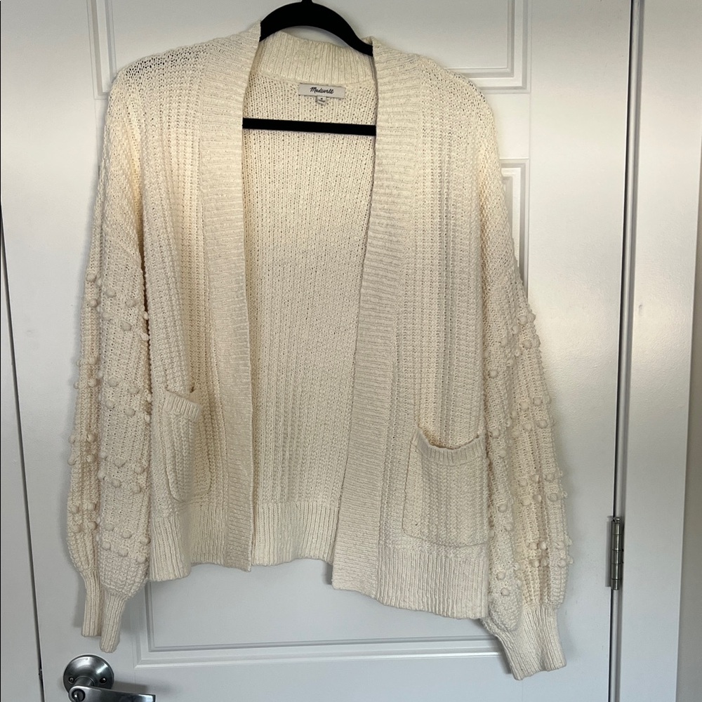 Madewell Cream Textured Cardigan